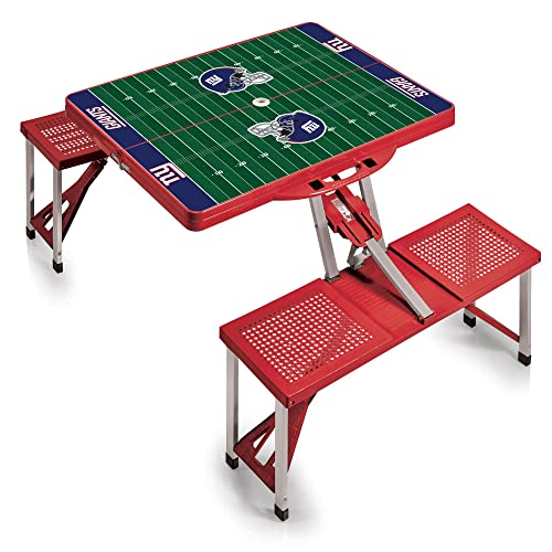 Image of Picnic TIME NFL Football Field Folding Picnic Table, Camping Table, Outdoor Table with Umbrella Hole