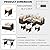 AECOJOY Outdoor Patio Furniture Set with Waterproof Cover, 7 Pieces Clearance Sectional Rattan Dining Table&Chairs, All Weather Wicker Conversation Sofa Couch, Khaki Cushions&Brown Rattan