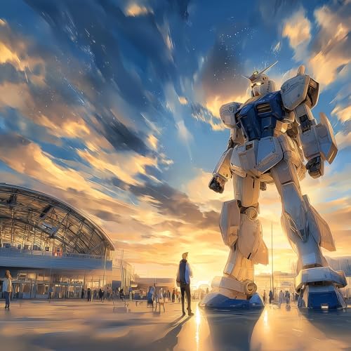 Waiting for Gundam in the Sun