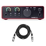 Scarlett Solo 4th Gen USB Audio Interface with XLR 10 Foot Mic Cable