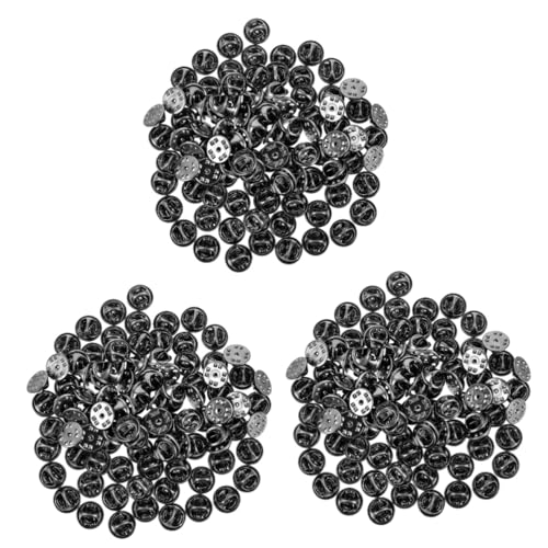 jojofuny 3sets 100pcs Butterfly Clutch Pin Backs for Brooch Making Jewelry Replacement DIY Craft Projects Durable and Versatile Badge Accessories 100pcs*3
