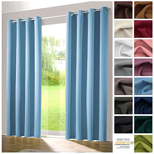 Verdunkelungsvorhang Hellblau | Günstige Hellblaue Vorhänge