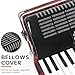 Horse Accordion, 34 Key 60 Bass Keyboard Accordions for Adults, Luxury Thicked Backpack,Straps, 34 Keys Educational Acordeón Acordeones Para Adultos Instrument for Beginner,Student,Professional,Red