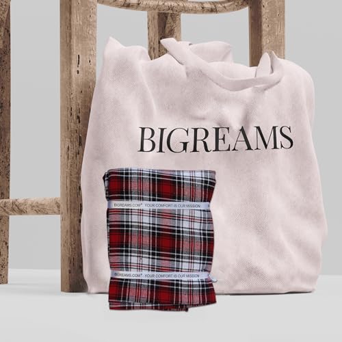 Image of BIGREAMS Premium 100% Cotton Checkered Unstitched Shirt Fabric For Men's - 0% Color Fade, Summer Shirt Piece, Breathable Fabric, 150 CM WIDE