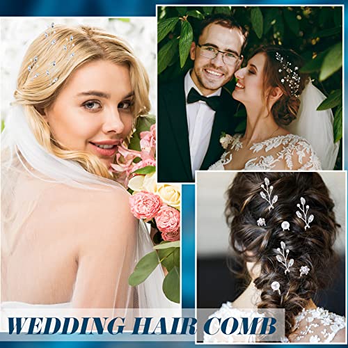 image for Maitys 44 Pieces Wedding Hair Accessories - Faux Pearl, Crystal, Rhine