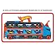 Hot Wheels - 2:1 Autorennbahn zu Transporter, inkl. 3 Spielzeugautos, mit Doppelstarter, Auslösefunktion und Weiche, Platz für 20 Autos, Spielzeug ab 4 Jahre, HGH33
