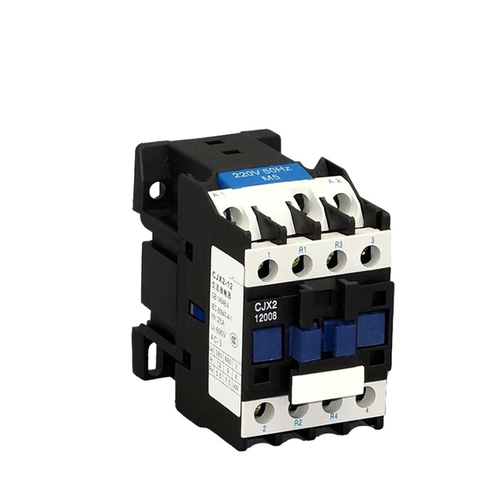 CJX2-12004 CJX2-12008 LC1-D12 4 pôles 4NO 2NO + 2NC 12A Mini contacteur magnétique 1 pièces (Color : 12008 2NO2NC AC220V)