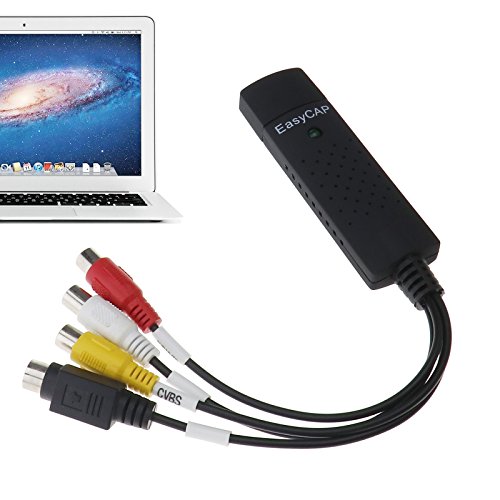 Video Grabber USB Capture Card, Convert Hi8 VHS to Digital DVD for