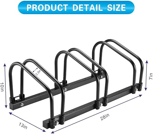 Miniatura 3 de Trimate Bike Stand, 3 Bikes Rack Garage, 2.4" Width for Most of Bikes