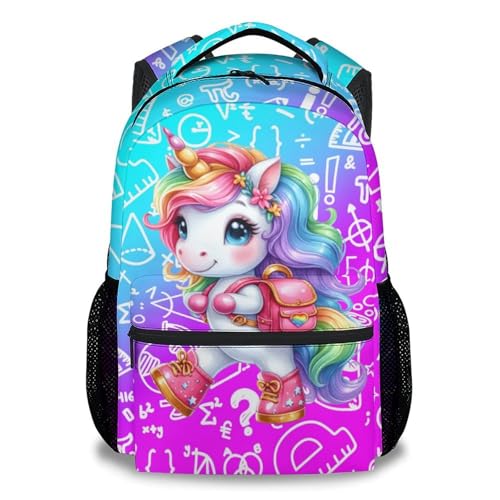 UNIKITTY Unicorn Backpack for Girls, Kids School Bookbag for Primary