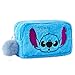 Disney Lilo Et Stitch Trousse De Toilette Originale, Trousse Maquillage En Fourrure Ultra Douce, Accessoire De Voyage Rigolo, Idée De Cadeau Pour Anniversaire ou Noel Pour Femme, Fille, Meilleure Amie