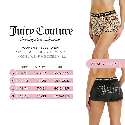Juicy Couture womens Juicy Couture Velvet Fleece Two Pack Short Shorts Set