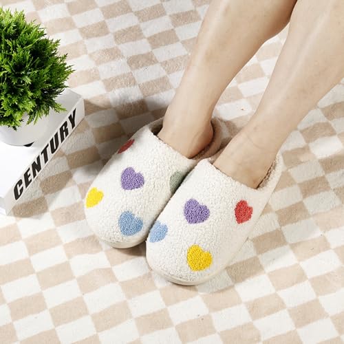 Image of LNERIP Animal Slippers Fruit Slippers Plant Slippers Various Cartoon Patterns Fluffy Soft Memory Foam Retro Indoor Outdoor Home Couple Shoes