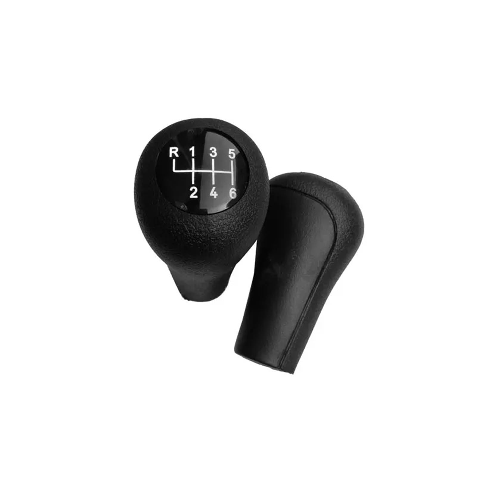 BWSDMZJQRT Car Gear Shifter Knob for BMW E30 E32 E34 E36 E38 E39 E46 E53 E60 E63 E83 E84 E90 E91 5/ 6speed Car Gear Shift Knob Silver Emblem(Black 6speed)