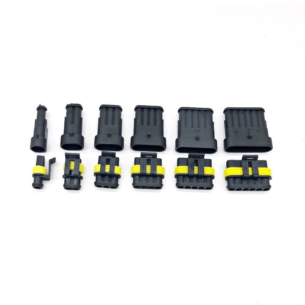 1 Set Super Seal AMPERE TYCO CONNECTOR 1.5 KIT 1/3/3/4/5/6 PIN Wasserdichte weibliche und männliche elektrische Automobilkabelsteckerstecker