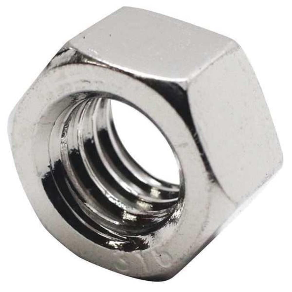 FBHEXN51618P50 Hex Nut, 5/16"-16 UNC, 18-8 Stainless Steel, Finish NL-19, PK 50