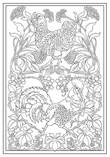 Dover Creative Haven Art Nouveau Animal Designs Coloring Book