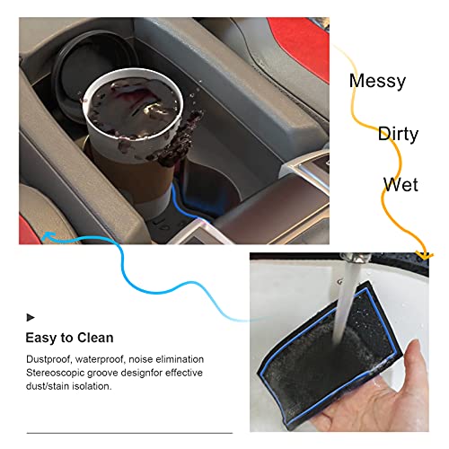 BIXUAN Portavasos de Goma Azul para RAV4 2019-2024 miniatura 4