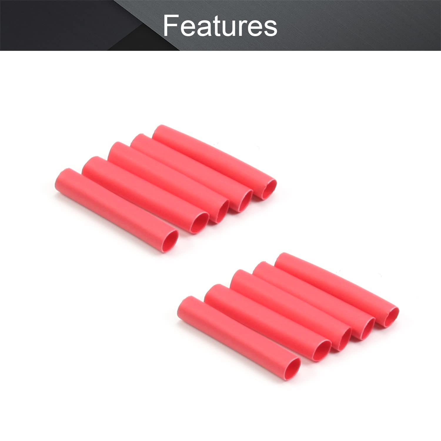 RS PRO Heat Shrink Tubing, Red 3mm Sleeve Dia. X 10m Length 3:1 Ratio | RS