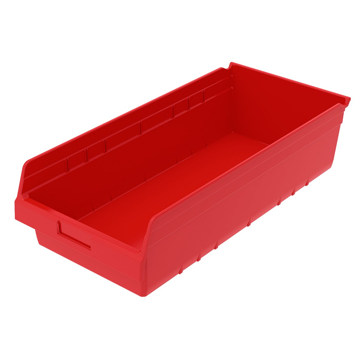 Akro-Mils 30014 Plastic Nesting ShelfMax Storage Bin Box, (24-Inch x 11-Inch x 6-Inch), Red, (6-Pack)
