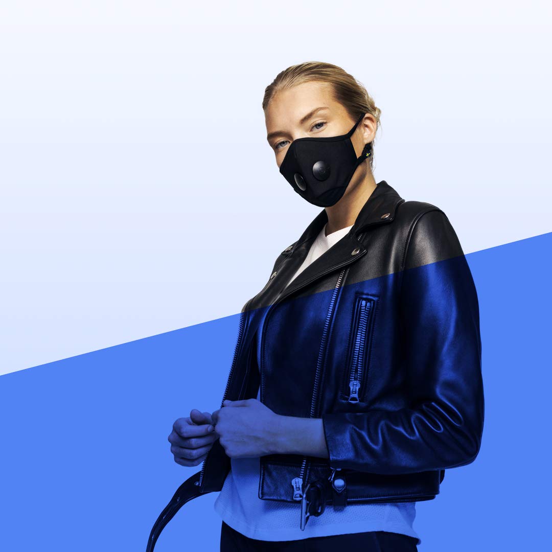 Airinum Urban Air Mask 2.0 - Onyx Black S | Maschera di Protezione Respiratoria Riutilizzabile e Regolabile, Che Protegge Contro L’inquinamento, lo Smog, gli Allergeni e i Batteri