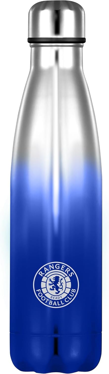 Rangers FC Stainless Steel Water Bottle Ombre 500ml Glasgow Fan Official RFC Merchandise