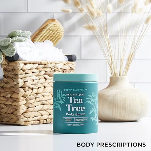 Image of Body Prescriptions Exfoliating Body Scrub - Body Cleanser for Nourished, Ultra-Smooth Skin, Tea Tree