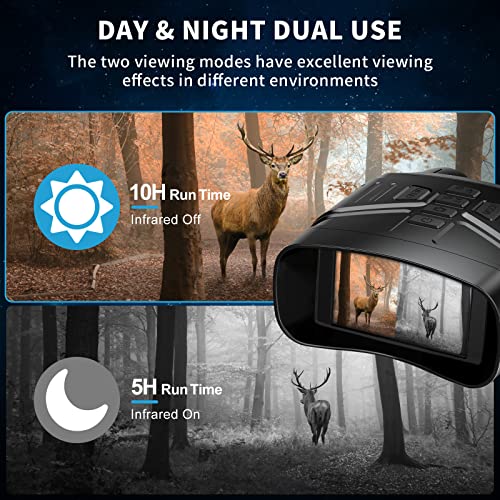 Fvtga Night Vision Goggles - 4K Night Vision Binoculars For Adults, 3'' Large Screen Binoculars Can Save Photo And Video With 32Gb Memory Card & Rechargeable Lithium Battery #TOP3