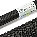 Hund und günstig Kaufen-Ganzoo © Paracord 550 Seil Schwarz 4mm Schnur Typ 3, Nylon & Polyester, ideal für Basteln von Hundeleine Halsband Armband/Camping Survival und Outdoor 15 Meter Allzweckseil 7 Innenstränge