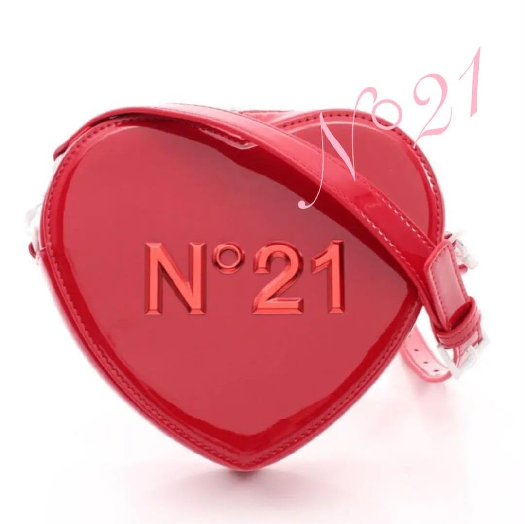 こん ヌビ ショルダーバッグ トートバッグ ハート 赤 Amazon.co.jp: ハートショルダーバッグ N°21 ヌメロ