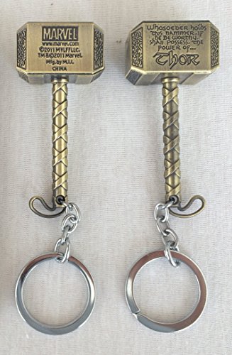Angelia Marvel Thor Hammer Pewter Key Ring Office Supply Product (Copper)