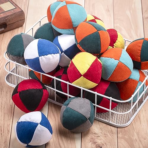 Liliful IAN-LILIFUL-308 24 Pcs 2.56 Inch Footbag Bulk Small Hacky Ball Multicolored Foot Sack Indoor Outdoor Toy thumb #2