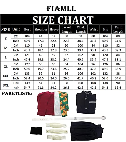 Fiamll Tanjirou Zenitsu Giyuu Verkleed kostuum voor Japanse Anime Kimono demon cosplay outfit Halloween kostuum - Image 5