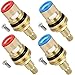 cartouche céramique robinet Fiyuer 4 Pcs tete de robinet disque ceramique pour cabine douche Cuisine Salle de douche Vannes de Remplacement de l'eau en Laiton (Chaud et Froid)