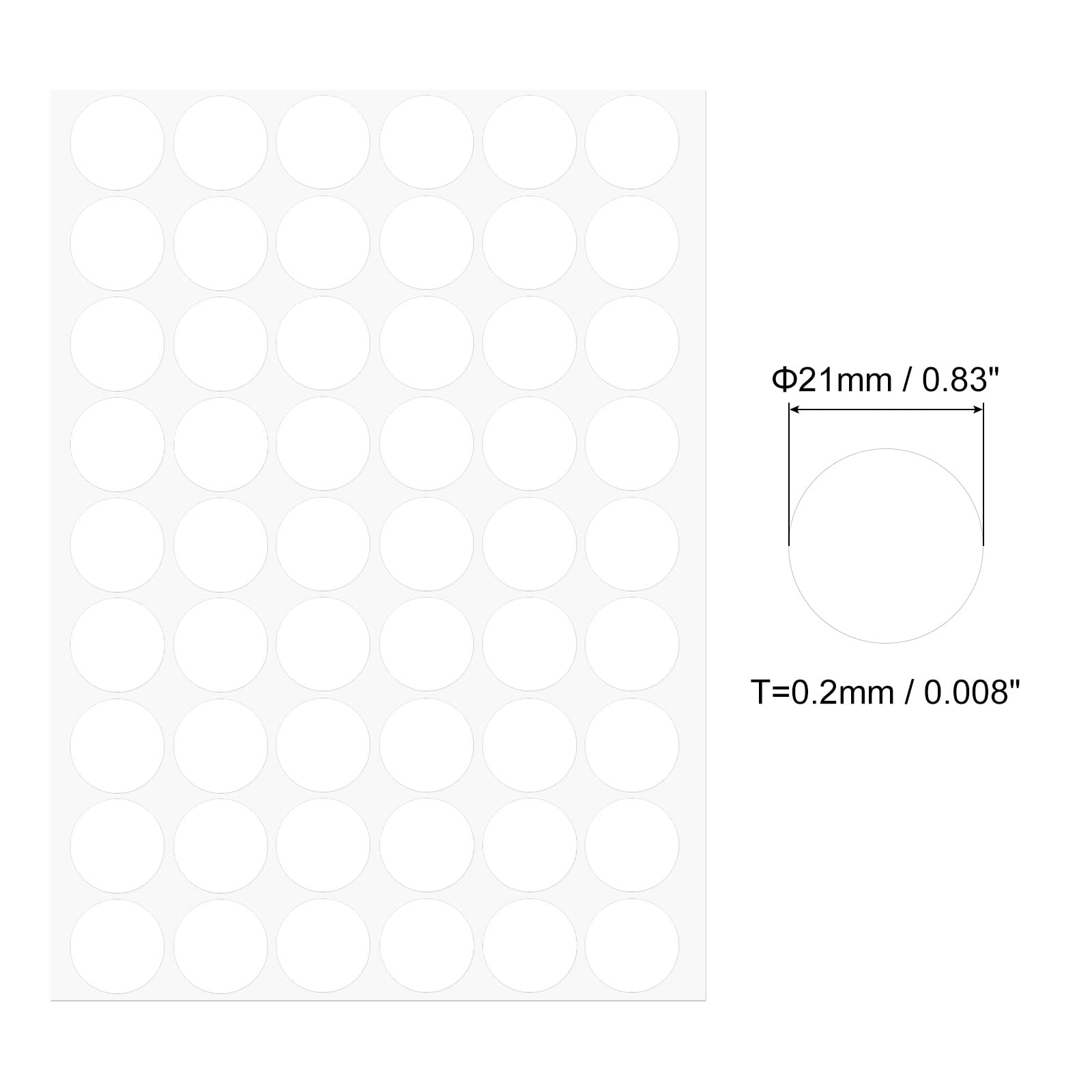 Cache Vis SOURCING MAP 1 Feuille/140Pcs 12mm Diamètre Vis Trou Couvercle Autocollants PVC Anti