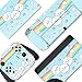 PlayVital Adesivo Skin Protettiva per Nintendo Switch OLED Model Decal Sticker Vinile per NS Switch OLED Versione Console&Joycon&Dock&Grip-Arcobaleno su Nuvola