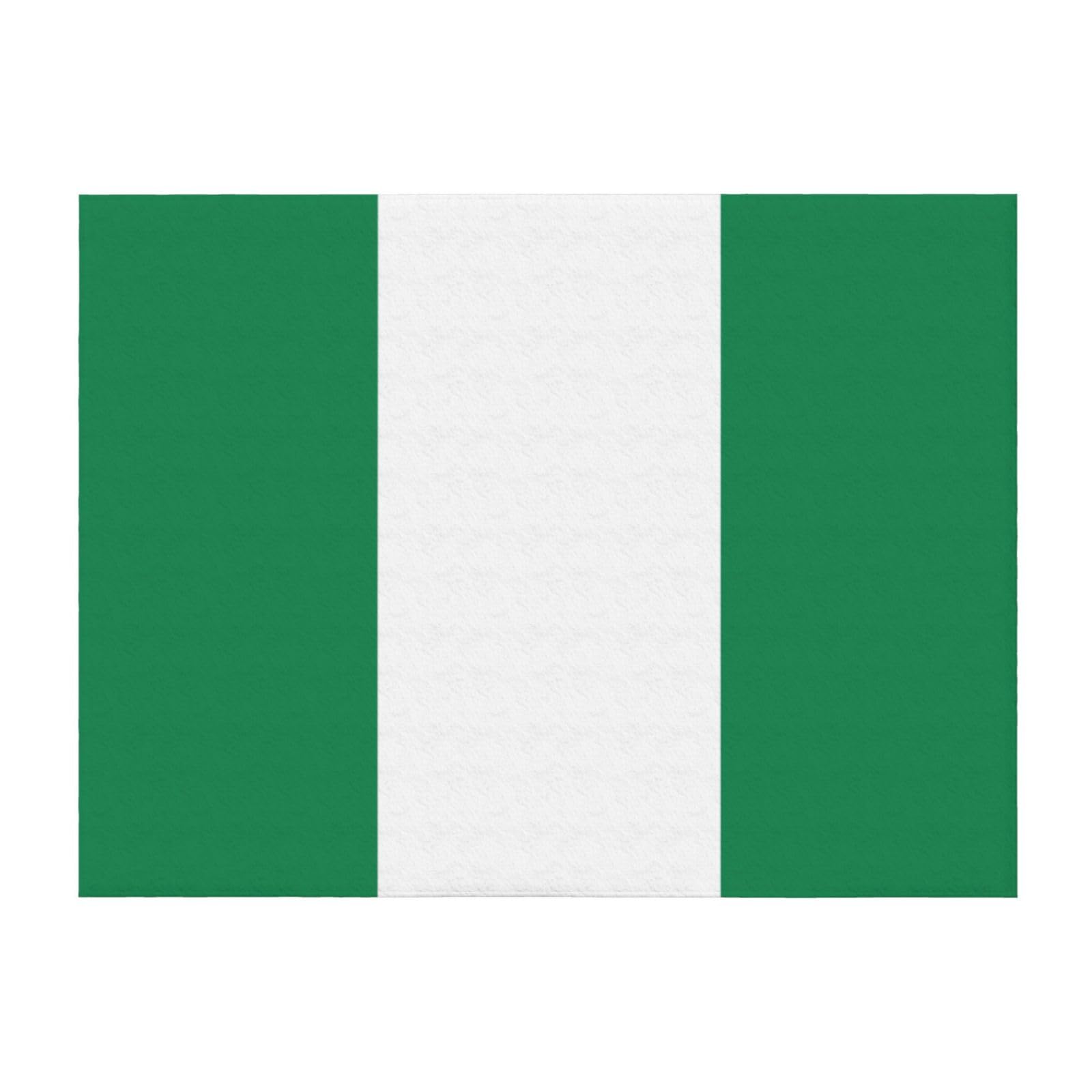 Couverture drapeau du Nigeria en microfibre EdWal pour lit