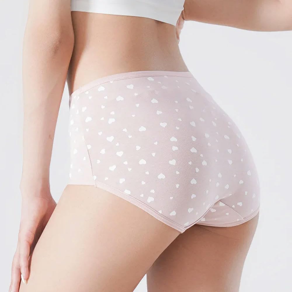 DYRBF - Bragas de algodón de cintura alta para mujer, ropa interior adelgazante, sin costuras, ropa interior sexy y transpirable para mujer, 4 piezas