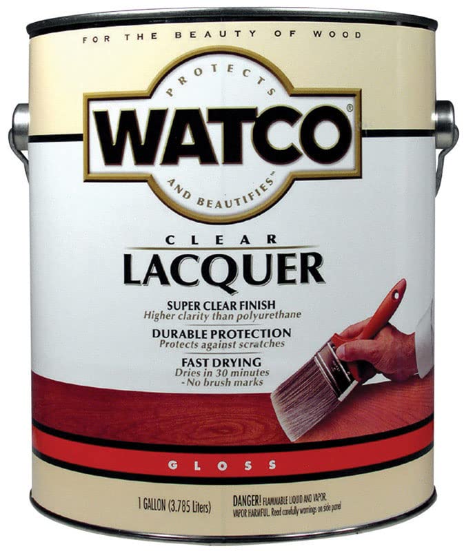 Watco® 63031 Lacquer Clear Wood Finish, 1 Gallon, Gloss (Pack of 2)