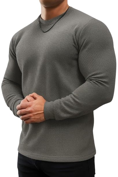 Image of Men's Stripped Full Sleeve Polycotton T-Shirt| Comfortable, Breathable, Lightweight & Stylish