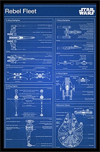 Trends International Star Wars Rebel Blueprint Wall Poster 22.375" x 34"