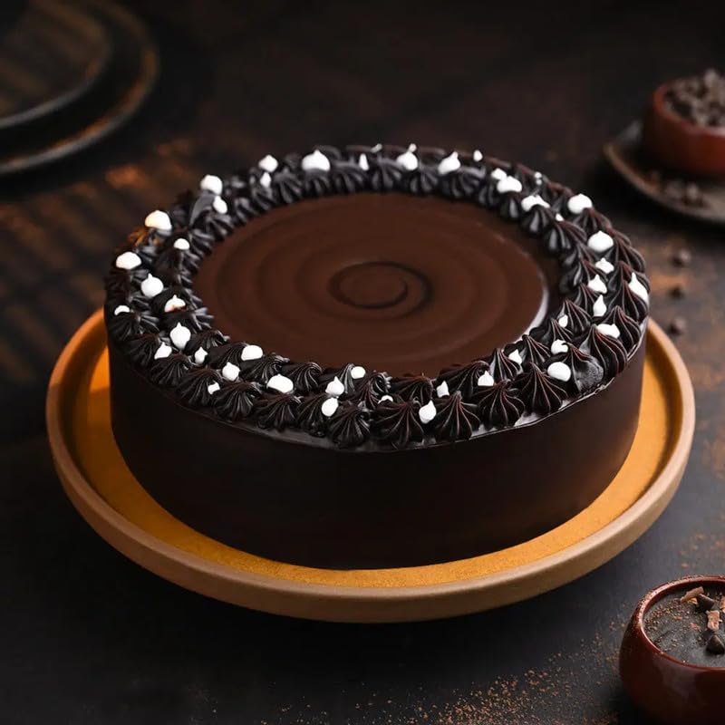 Bakingo Delicious Silky Smooth Fresh Yummy Chocolate Truffle Ganache Eggless Cake For Birthday Cake, Anniversary Cake, Valentine's Day Cake, Mother's Day Cake (Same Day Delivery) (0.5Kg)-image-25
