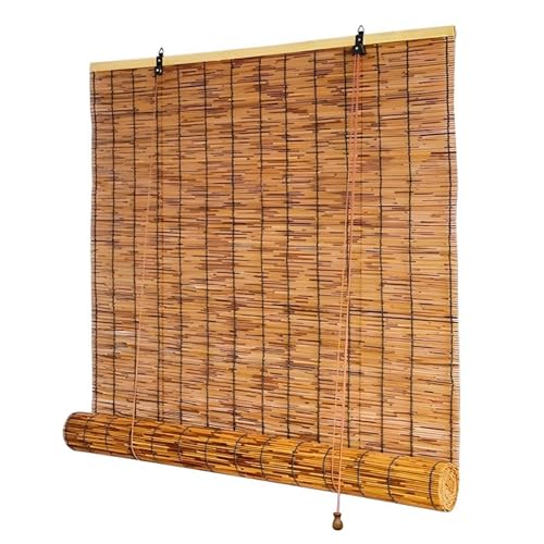 Store Bambou Extérieur 100x200 120x160 150x180 160x200cm Marron Rideau De Roseau Avec Levage Store Enrouleur En Bambou Pour...