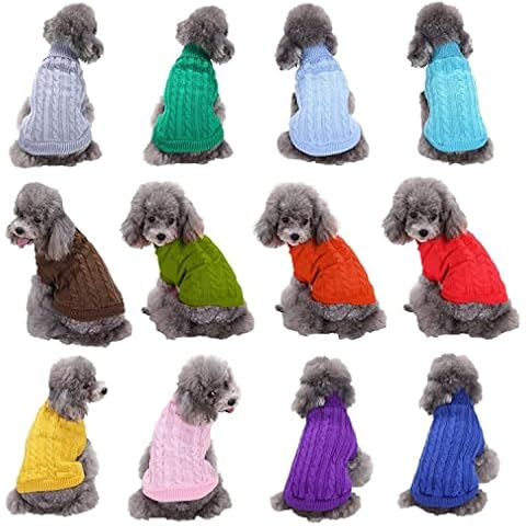 Haustier Hund Pullover Winter Haustier Kleidung for kleine Hunde Warme Pullover Mantel Outfit for Katzen Kleidung Wolle Weiche Hund T-Shirt Jacke Weich 2-4KG ) Cover