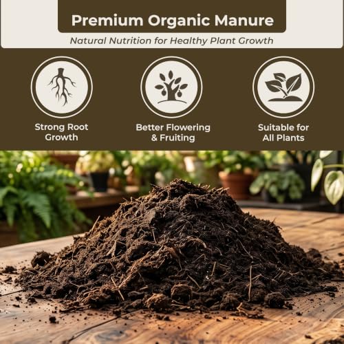 Image of Organic Manure 1kg for Plants | Organic Khad & Plant Fertilizer for Home Garden, Flowering Plants, Pots, Soil & Everyday Gardening