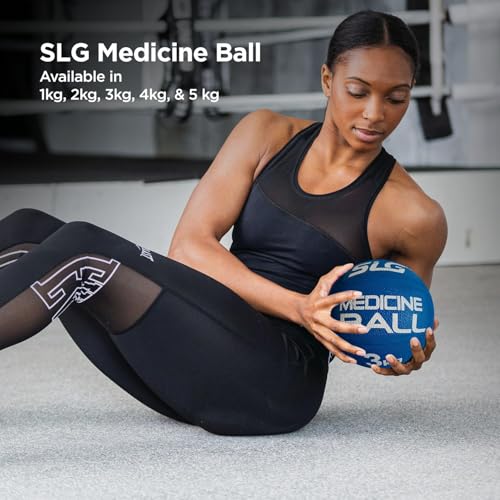 Image of SLG Rubber Medicine /Exercise Ball -Upper & Lower Body Exercises |Fitness Ball for Strength, Balance & Core Workouts| Material:Rubber(Blue, 3 Kg)
