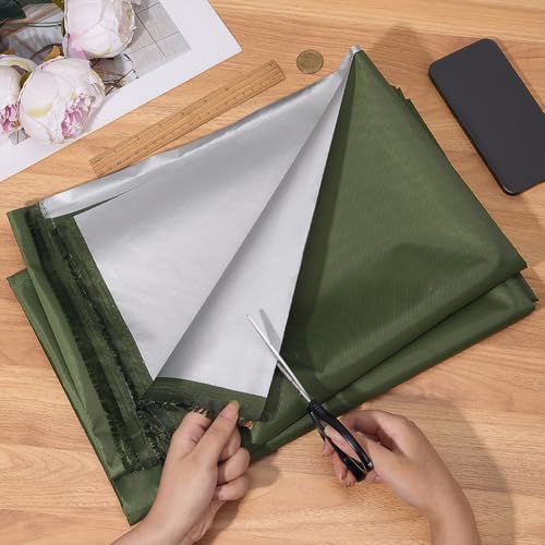 GORGECRAFT Waterproof Oxford Fabric 210 Denier Water Repellent Canvas Cordura Fabric PU Backing for Outdoor Indoor Project Upholstery Home Decor Sunbrella Awning Green 3x1.5m - Image 3