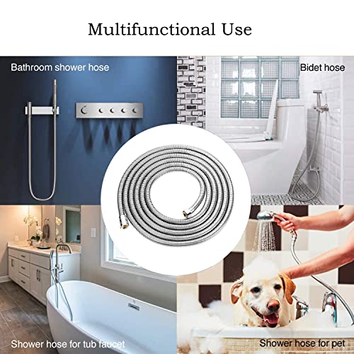 YZNLOQ Duschschlauch Verlängerung 2m | Edelstahl Antik-Goldbronze - Flexibel & Hochtemperaturbeständig