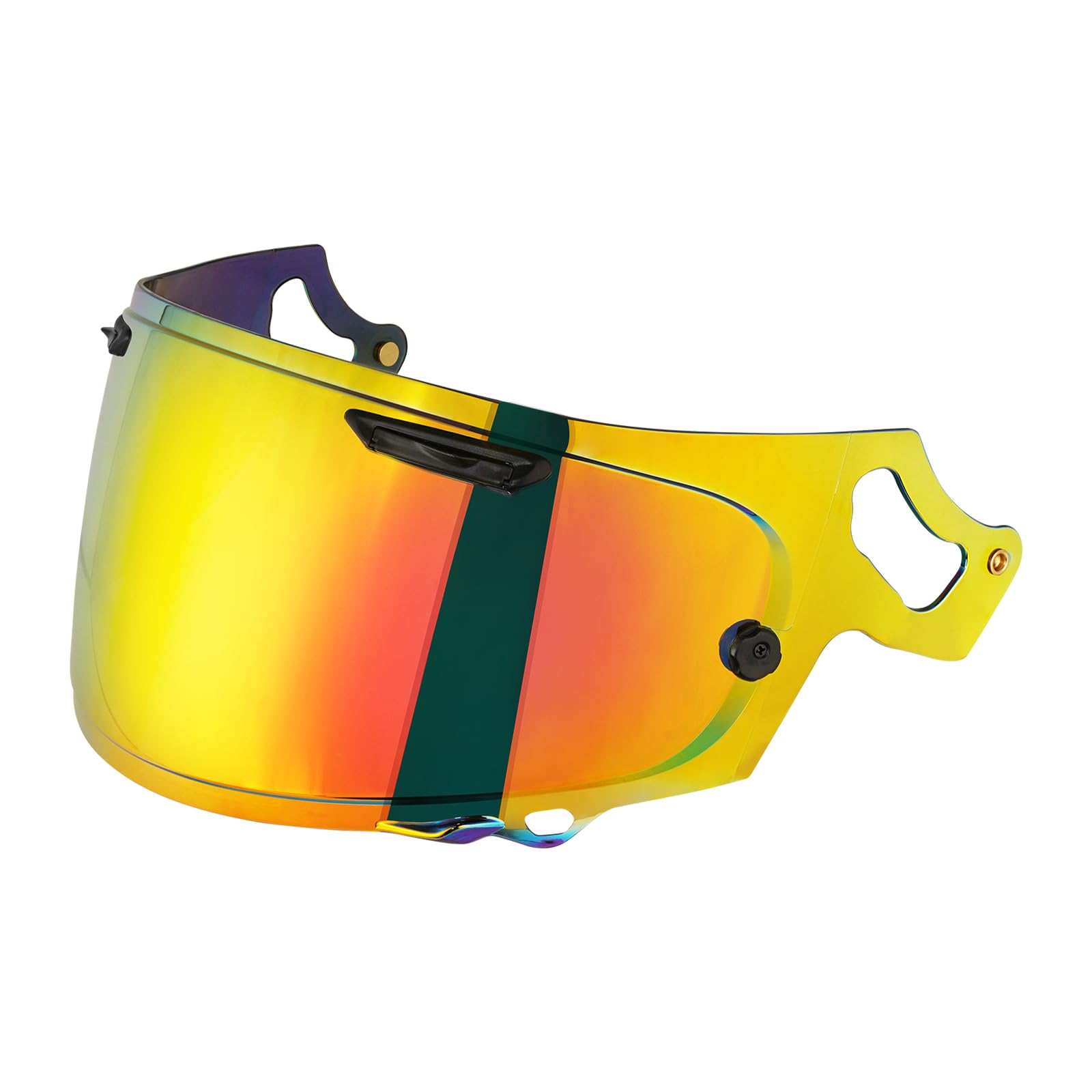 VCOROSHelmet Visor for Arai Rx7v-Defiant X-Quantum X-Signet-x-Vas v-Chaser X-Concept X-Profile V-Renegade V-Qv Pro Vas, Motorcycle Wind Protection Helmet Lens Visor Full Face (Chrome Red)