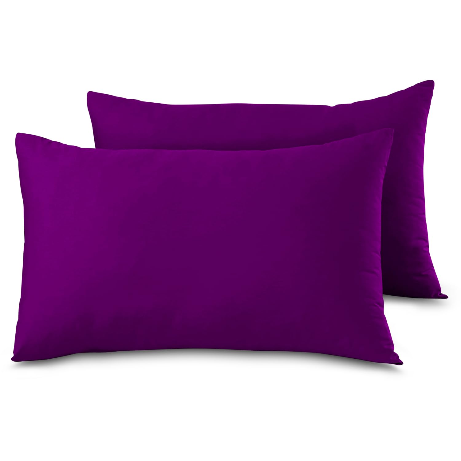 Gc Gaveno Cavailia Berry Housewife Pillow Cases 2 Pack Bedroom | Pillow Covers | Polycotton Plain Dyed Housewife Bedding Pillowcases Pair With Envelope Closure - 48X74cm (Berry)